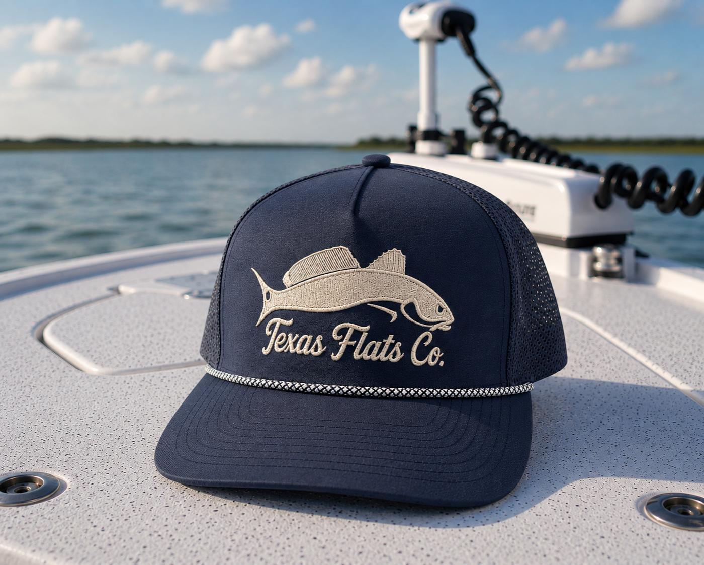 Texas Flats Navy/Cream Rope Hat